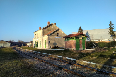 La gare en soirée